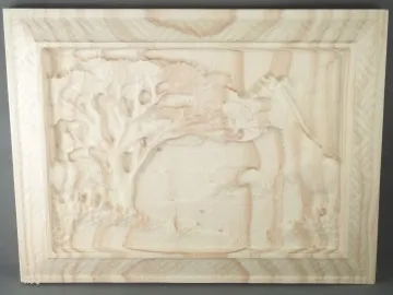 African safari scene carved on Paul's CNC router