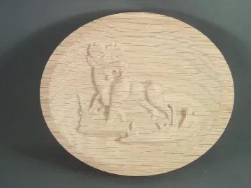Dished Elk carved by Paul's Pens n Things