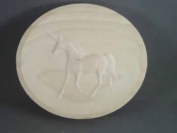 Dished Unicorn 1 carved by Paul's Pens n Things
