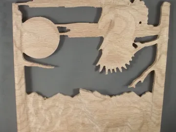 3D Landscape — Eagle and Wolf carved by Paul's Pens n Things