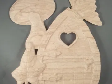 Fairy Door with Mushroom carved by Paul's Pens n Things