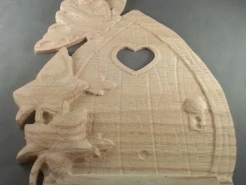 Fairy Door without Mushroom carved by Paul's Pens n Things