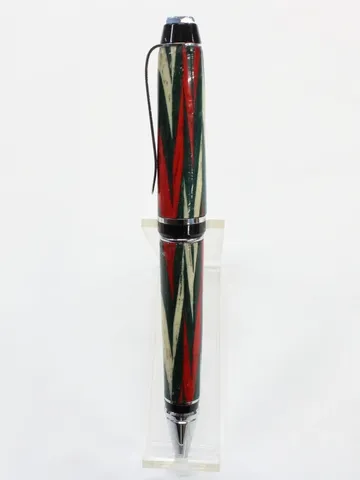 Chrome Cigar Pen with Colorwood Barrels handcrafted by Paul's Pens n Things