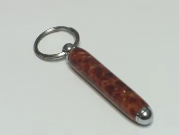 Red Resin Key Ring handcrafted by Paul's Pens n Things