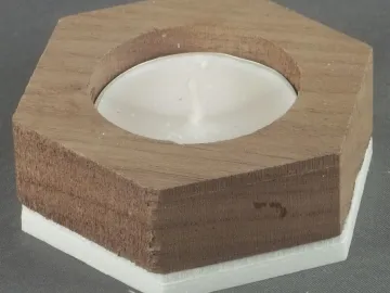 Hex Candle Holder made by Paul's Pens n Things