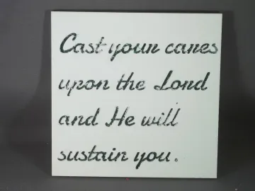 Mosaic Sign — Cares carved by Paul's Pens n Things
