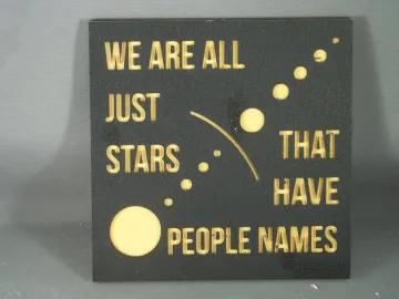 Mosaic Sign — Stars carved by Paul's Pens n Things
