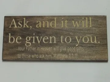 Wood Sign — Ask carved by Paul's Pens n Things