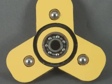 Fidget Spinner — 3 Squarish Lobes with Groove cut by Paul's Pens n Things