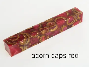 Cast pen blanks with small objects suspended inside clear resin